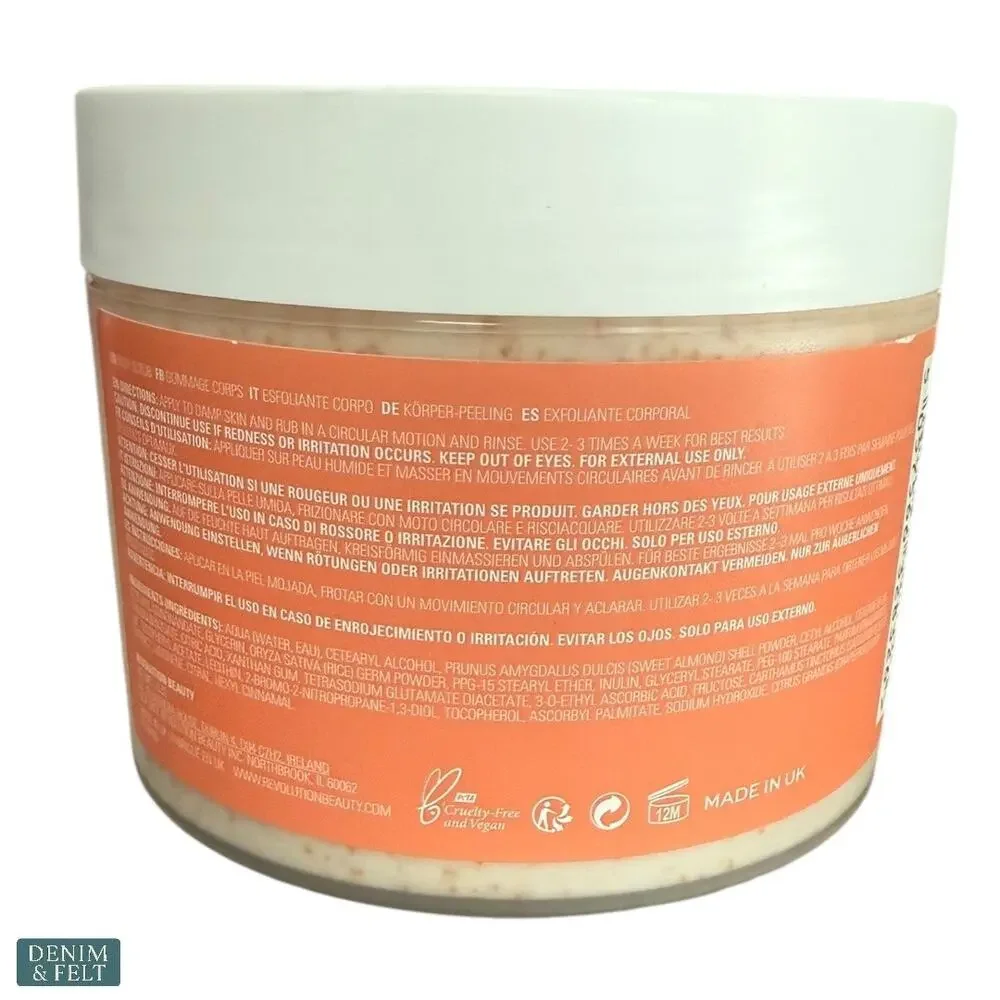 Revolution Skincare Vitamin C Glow Body Scrub Brightening Exfoliant‎ NEW
